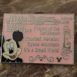 Disney Pin - Magic Kingdom Mickey Hidden Mickey 5 Of 5 Collector Trading Pin
